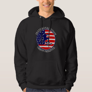 Veste À Capuche Ajouter Ville Ville Nom du texte Skate États-Unis 