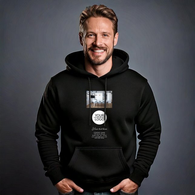 Veste À Capuche Ajouter votre logo personnalisé Promotion photo te (Créateur téléchargé)
