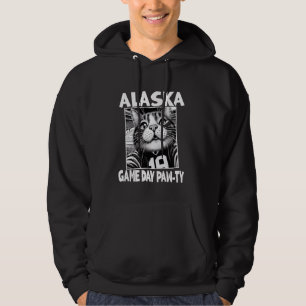 Veste À Capuche Alaska Jeu Jour Partie État Chat Selfie Drôle Alas
