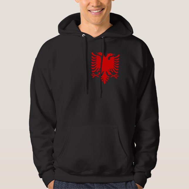 Veste À Capuche Albanais rouge Eagle (Devant)