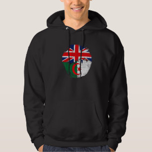 Veste À Capuche Algérien vintage avec racines du drapeau britanniq