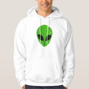 Veste À Capuche alien green head ufo science fiction extraterrestr