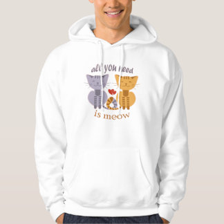 Veste À Capuche All you need is meow Valentine cats