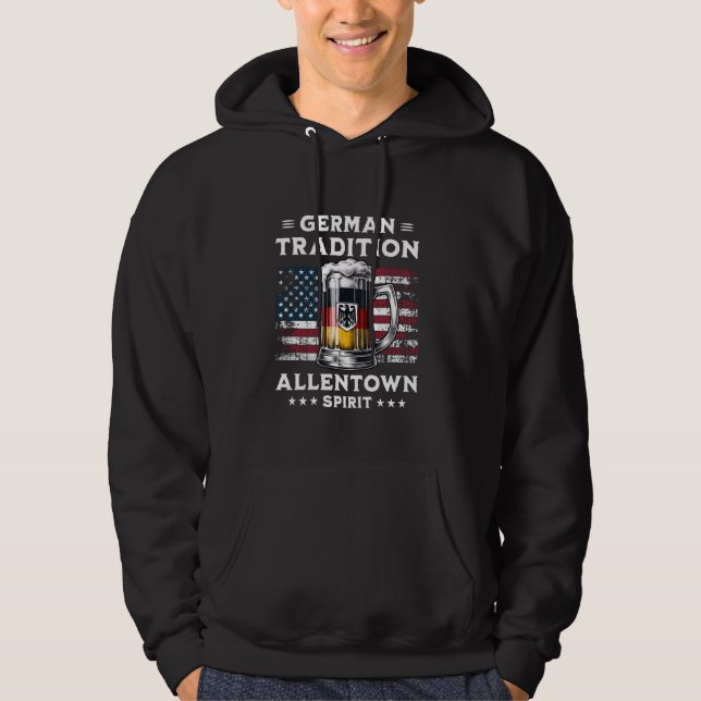 Veste À Capuche Allentown Beer Driving American Flag German Eagl (Devant)
