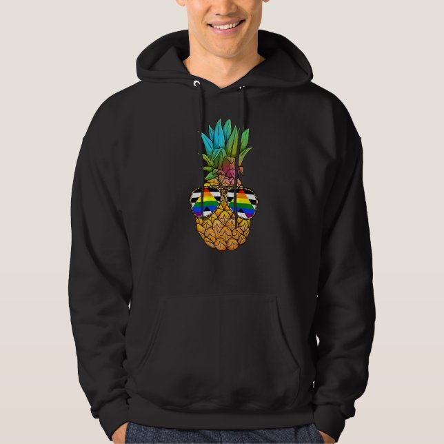 Veste À Capuche Ally droite Fierté Drapeau Ananas Droite Ally (Devant)