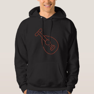 Veste À Capuche Amateur de musique ukulélé minimaliste