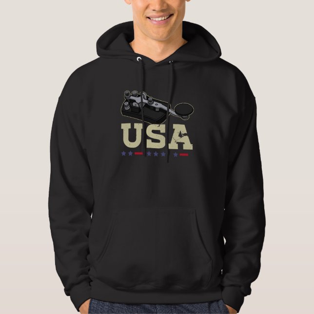 Veste À Capuche Amateur Radio Finder Morse Hobby 1 (Devant)