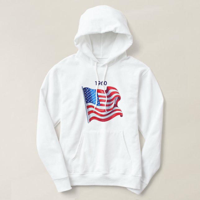 Veste À Capuche "American Flag Graphic T-shirt | Patriotique USA T (Design devant)