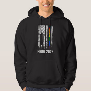 Veste À Capuche American Flag Rainbow Usa Gay Lgbtq Lgbt Pride Mon