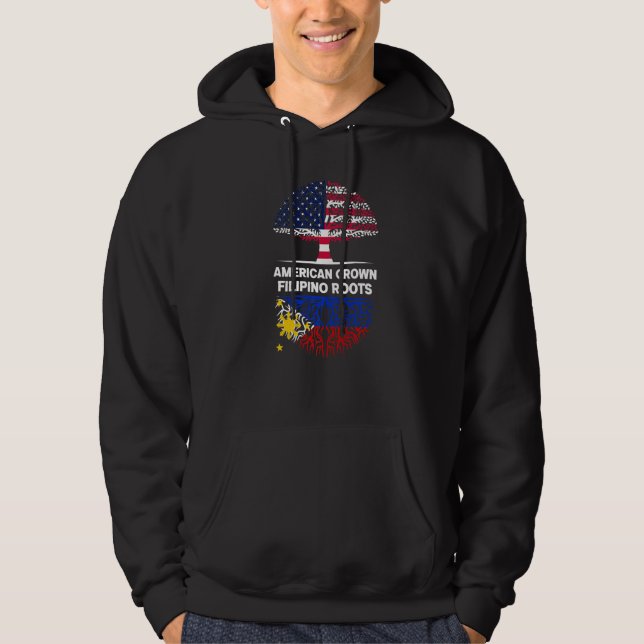 Veste À Capuche American Grown Filipino Roots USA Philippines Ance (Devant)