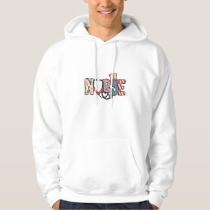Veste À Capuche American Nurse 4 juillet Patriotic USA Flag Nurs
