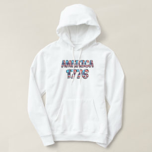 Veste À Capuche Amérique 1776 Drapeau et feux d'artifice