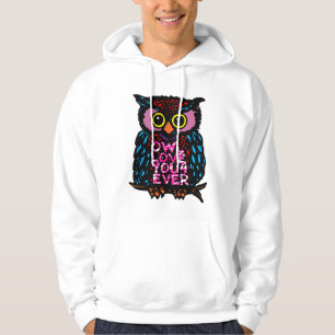 VESTE À CAPUCHE AMOUR DE HIBOU VOUS 4 JAMAIS