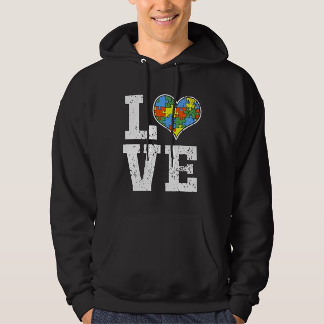 Veste À Capuche Amour Sensibilisation sur l'autisme Pour Enfants M (Devant)