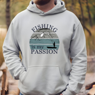 Veste À Capuche Amoureux de la pêche vintage