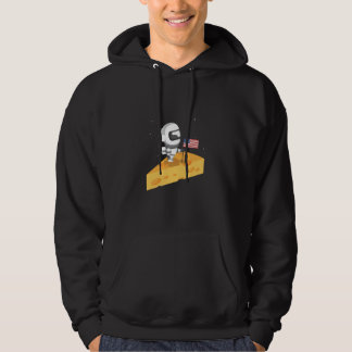 Veste À Capuche Amusant astronaute Lune Landing Fromage design Esp