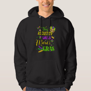 Veste À Capuche Amusant Cet Ajusteur Aime Mardi Gras Festival Carn