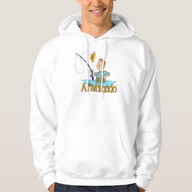 Veste À Capuche Amusant pêche afishinado (Devant)