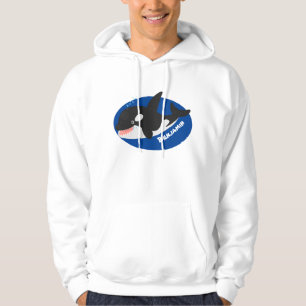 Veste À Capuche Amusante baleine orque mignonne dessin animé
