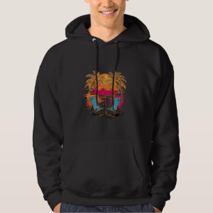 Veste À Capuche Amusement d'été à la plage, coucher de soleil