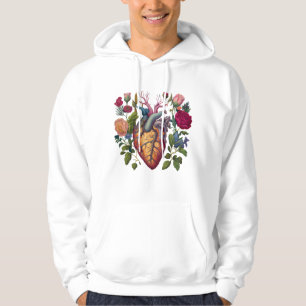 Veste À Capuche anatomie médicale vintage médecin de la fleur card