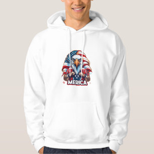 Veste À Capuche Anciens Combattants Drapeau américain Merica Aigle