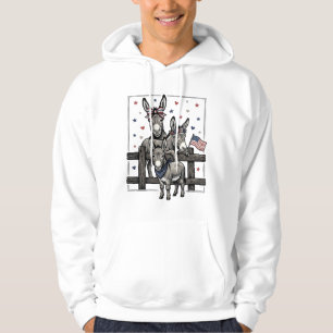 Veste À Capuche Ânes patriotiques conception de chemise vintage 4 