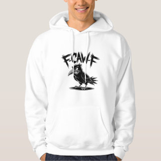 Veste À Capuche Angry Crow “F-CAW-F” – Edgy Cartoon Bird Design