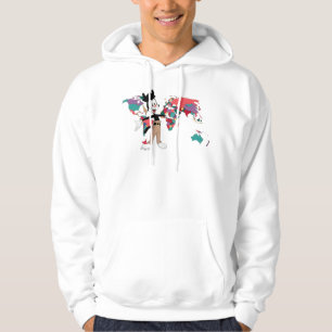 Veste À Capuche Animaniacs   Graphique de la carte du monde de Yak