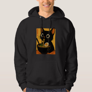 Veste À Capuche Anime Cat Ramen Japanese Funny Graphic Tees Kawaii