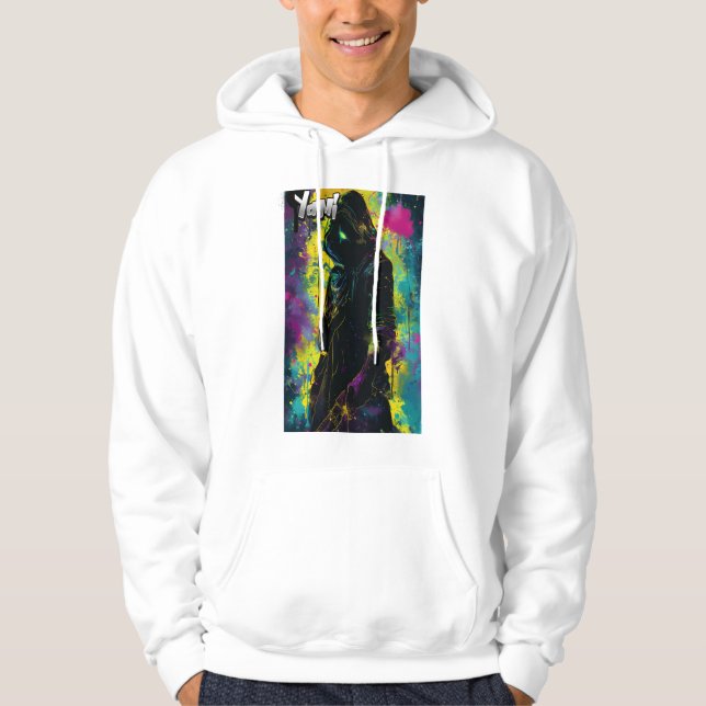 Veste À Capuche Anime Pop Art Poster Tee - Futuriste, Vibrant (Devant)