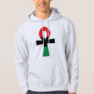 Veste À Capuche Ankh rouge, noir et vert