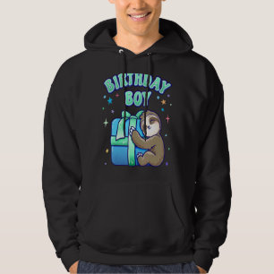 Veste À Capuche Anniversaire Boy Sloth Animal Thème Fête Enfants