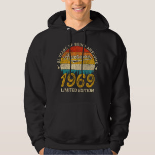 Veste À Capuche anniversaire de 52 ans 1969 stupéfiant depuis 52e 