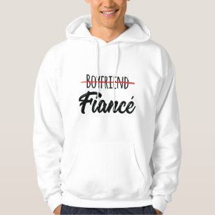 Veste À Capuche Annonce de fiançailles pour hommes Couples Petit a