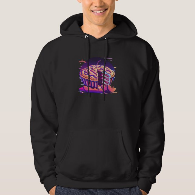 Veste À Capuche Apple Pie Synthwave 80s Retrowave Aesthetic (Devant)