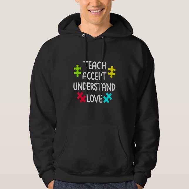Veste À Capuche Apprendre à accepter comprendre l'amour (Devant)