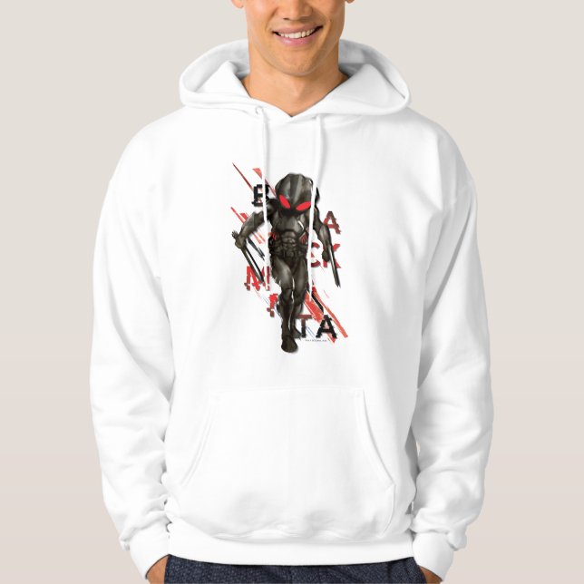 Veste À Capuche Aquaman | Black Manta Scattered Typography Graphic (Devant)
