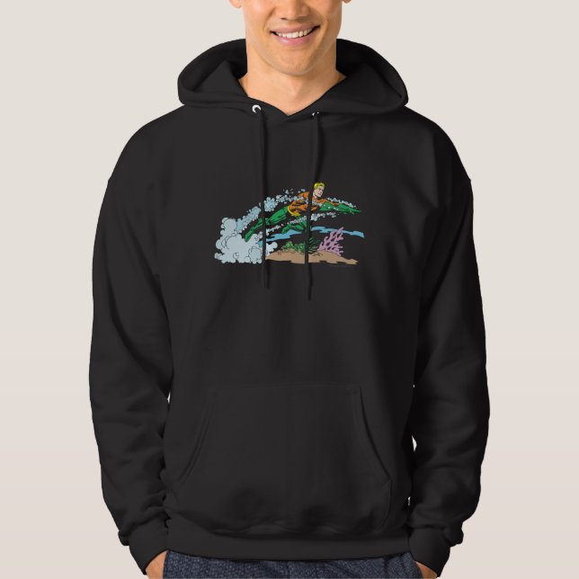 Veste À Capuche Aquaman saute sur Coral (Devant)