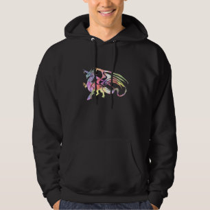Veste À Capuche Aquarelle Peinture Zodiac Dragon Imaginaire Mythiq