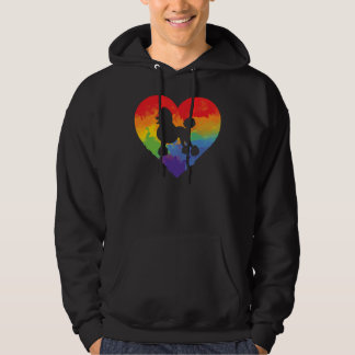 Veste À Capuche Aquarelle Poodle Art Rainbow Coeur Pour Poodle Lov