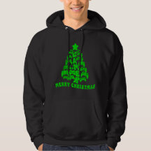 Arbre de Noël noir et vert avec contrôleurs