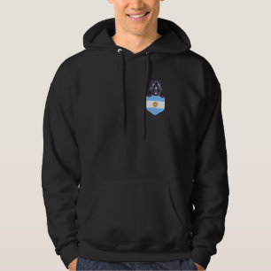 Veste À Capuche Argentine Drapeau Norvégien Elkhound Dog À Poche