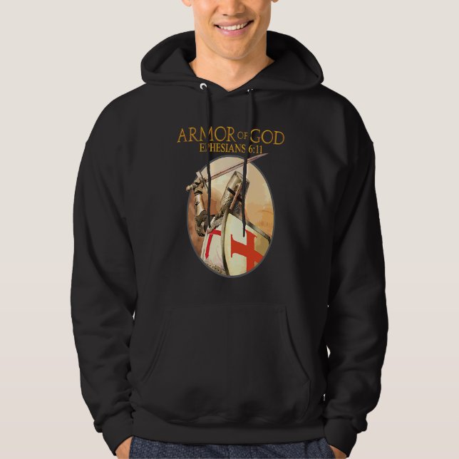 Veste À Capuche Armor Of God Ephesians Bible Verse Religious Chris (Devant)