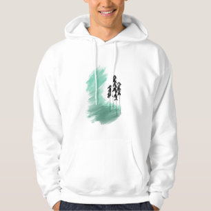 Veste À Capuche art de l'arbre vert scandinave simple moderne ment
