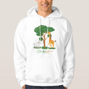 Veste À Capuche Artiste de la vie : Mème de mouton drôle, avec gir