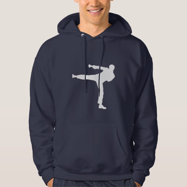 Veste À Capuche Arts martiaux bleus (Devant)