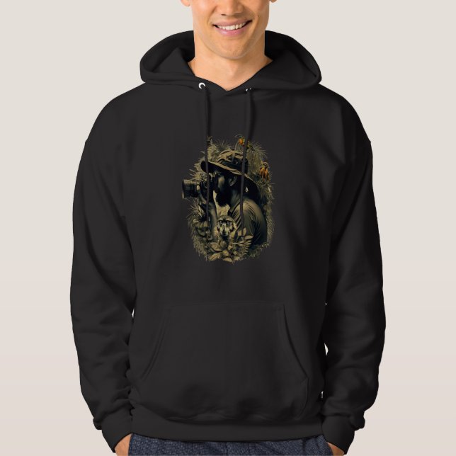 Veste À Capuche Artsy Wildlife Wildlife Photographer Camera (Devant)