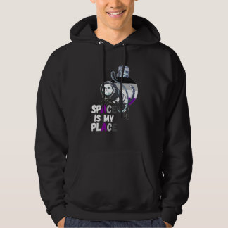 Veste À Capuche Asexual Astronaut Cat Retro Space Is My Place Ace 
