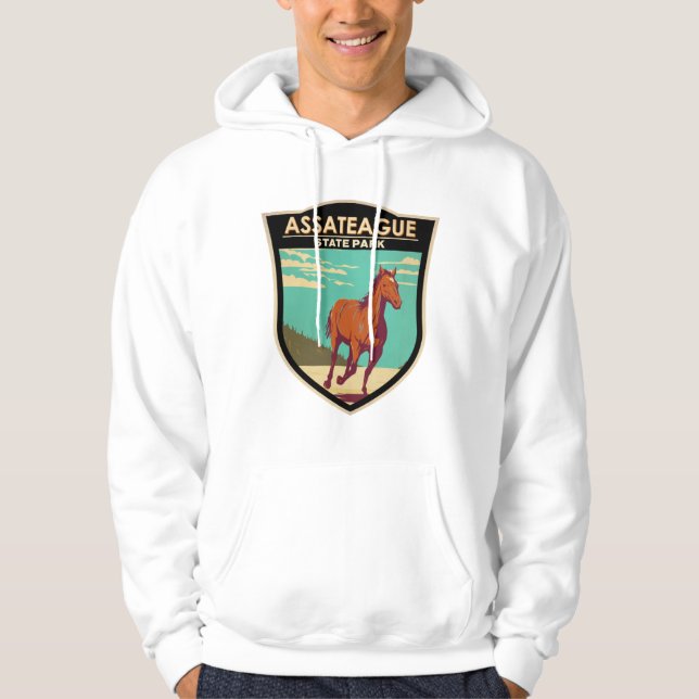Veste À Capuche Assateague State Park Maryland Badge (Devant)